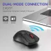 Connectivity view of AJAZZ NJ02 Mouse with 2.4G and Bluetooth icons, illustrating dual-mode wireless pairing.