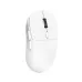 Side view of AJAZZ NJ07 Mouse showing sleek white body, red scroll wheel, and dual side buttons for added control.