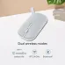 Product view of Asus Marshmallow MD100 Wireless Mouse showing dual wireless modes and long battery life features.