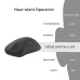 Comparison view of Asus MD102 Wireless Mouse illustrating near-silent operation with low decibel click noise.