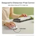 Workspace view of Asus MD105 Wireless Mouse with PTFE feet beside mechanical keyboard for smooth control.