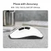 Product view of Asus MD105 Wireless Mouse on desk mat highlighting adjustable DPI settings for accuracy.