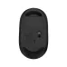 Underside view of Asus MW103 Wireless Mouse showing optical sensor, on/off switch, and battery compartment cover.