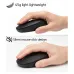 Feature view of Asus MW103 Wireless Mouse highlighting lightweight 45g build and silent click button design.