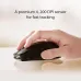 Usage view of Asus SmartO MD200 Mouse in hand emphasizing 4200 DPI sensor for fast precision tracking.