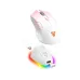 pink Cruiser II WG11V2RD gaming mouse with pink accents, RGB charging dock, USB receiver and Type-C cable included