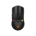 Black Crypto II WG7V2RD gaming mouse top view with RGB lighting strip, scroll wheel, and ergonomic design