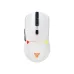 White Crypto II WG7V2RD gaming mouse with RGB lighting, top view, sleek design, scroll wheel, and side buttons