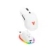 White Kanata WG9RD wireless mouse with RGB charging dock, USB receiver, Type-C cable, clean design and side buttons