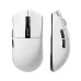 Dual-view of white Furycube G9 Pro Mouse showing top and side angles with black scroll wheel and ergonomic contour.
