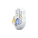 Futuristic Inphic gaming mouse with white, yellow accents, blue LED light, and ergonomic angular design