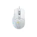 Inphic PG9 wired RGB gaming mouse with futuristic white-gray design, blue LED accents, and braided cable