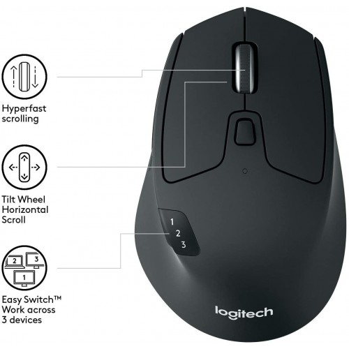 Logitech M720 Triathlon Multi-Device Wireless Bluetooth Mouse