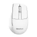 Meetion BTM012 Dual Mode Wireless Mouse top view white body scroll wheel M button ergonomic design