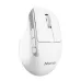 Meetion BTM012 Dual Mode Wireless Mouse front view white ergonomic body iVeetion branding scroll wheel side buttons