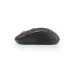 Side view of The Redragon BM 2638 Wireless Mouse showing its curved ergonomic shape and red scroll wheel.