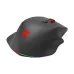 Rear angled perspective view showcasing red logo and RGB light strip of Redragon BM-2995 Tri Mode Wireless Mouse.