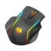 Top-down angled view displaying glowing RGB strip and logo on Redragon M729-WL Tri Mode RGB Gaming Mouse.