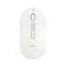 XO M13 Tri-mode Bluetooth Wireless Silent Mouse, top view in white finish with central control buttons