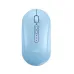 XO M13 Tri-mode Bluetooth Wireless Silent Mouse, top view in blue finish with central control buttons