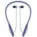 Top view of Hoco ES62 Plus Neckband showing blue magnetic earbuds joined at center for tangle-free storage.