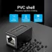 Close up of RJ45 coupler with PVC shell showing durability features like high strength and temperature resistance