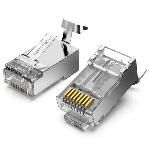 Vention IDER0-10 Cat7 FTP RJ45 Transparent Connector (10 Pcs)