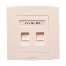 Vivanco VCA20 2 Port Faceplate with Shutter