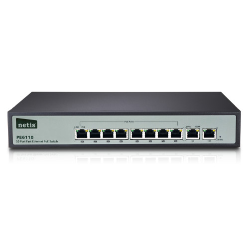 Netis PE6110 10 Port Fast Ethernet PoE Switch