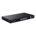 Front view Tenda TEG2220P switch featuring 16 Ethernet ports ,two rows, green indicator lights left, and a QR code right.
