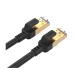 Close-up view of Onten OTN-E801 1M CAT 8 Network Cable connector ends and cable design.