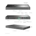 Diagram of TP-Link VIGI NVR4064H NVR highlighting labeled ports, 4× SATA interfaces, and detailed dimensions.