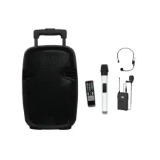 CMX TS-12 (1 Hand + 1 Head Mic) Portable PA System & Trolley Speaker