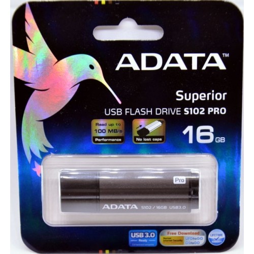 ADATA USB 3:0 16GB S102 GREY MOBILE DISK