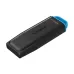 Kingston DataTraveler Exodia 128GB USB 3.2 pen drive with durable black design and convenient keyring loop.