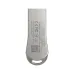Close-up of TEAM C222 32GB Pen Drive with engraved specs, QR code, and certification logos on silver finish.