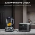 Kitchen counter view of Anker SOLIX C1000 Gen 2 Portable Power Station powering blender with 2,000W output.