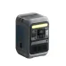 Front view of Anker SOLIX C300 Portable Power Station with digital display, USB ports, AC outlets, and LED strip.