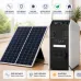 Indoor view of EcoSONIC AP-1500 1500W Portable Power Station with solar panel showing pure sine wave and smart BMS features.
