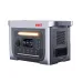 Angled front view of the Must EM1024S Portable Power Station showing USB, AC, and DC outputs with battery status screen.
