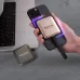 The Transcend ESD420C Magnetic Portable SSD securely attached to a smartphone via magnetic connection, with a cable connected for data transfer.