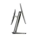 Side profile view of Sunmi D3 Pro F3510 15.6 Inch FHD Touch Android POS Terminal showing slim dual-screen design and sturdy metal stand