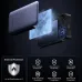 Exploded view of the UGREEN PB532 power bank with internal GaN chip and a list of six safety protection features.