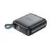 Front view of Acefast M23 22.5W 10000mAh Power Bank with built-in cable and carrying strap.