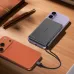 Acefast M36 22.5W 10000mAh Power Bank charging a smartphone on a wooden desk.