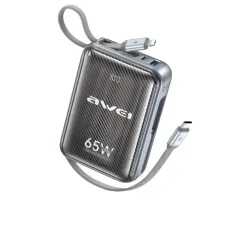 Awei MH818 20000mAh 65W Power Bank with Dual Cable