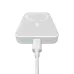 Top view of Baseus PPCXM05 5000mAh Magnetic Power Bank with wireless charging pad and LED battery indicators.