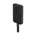 Baseus PPCXM10T black portable power bank with magnetic pad, slim body and integrated USB C cable for charging