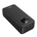 Angled view of the black BWOO BO-P64 power bank showing the digital display reading 