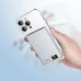 A hand holds a white smartphone with the silver BWOO BO-P76 magnetic power bank attached to the back, displaying 88% charge.
